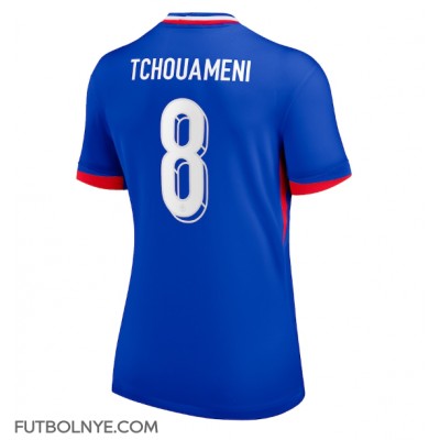 Camiseta Francia Aurelien Tchouameni #8 Primera Equipación para mujer Eurocopa 2024 manga corta Camiseta Francia Aurelien Tchouameni #8 Primera Equipación para mujer Eurocopa 2024 manga corta